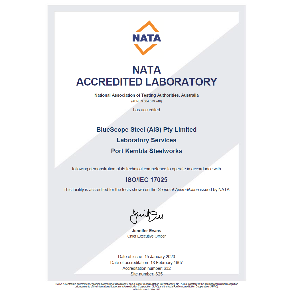 ISO 17025 Bluescope